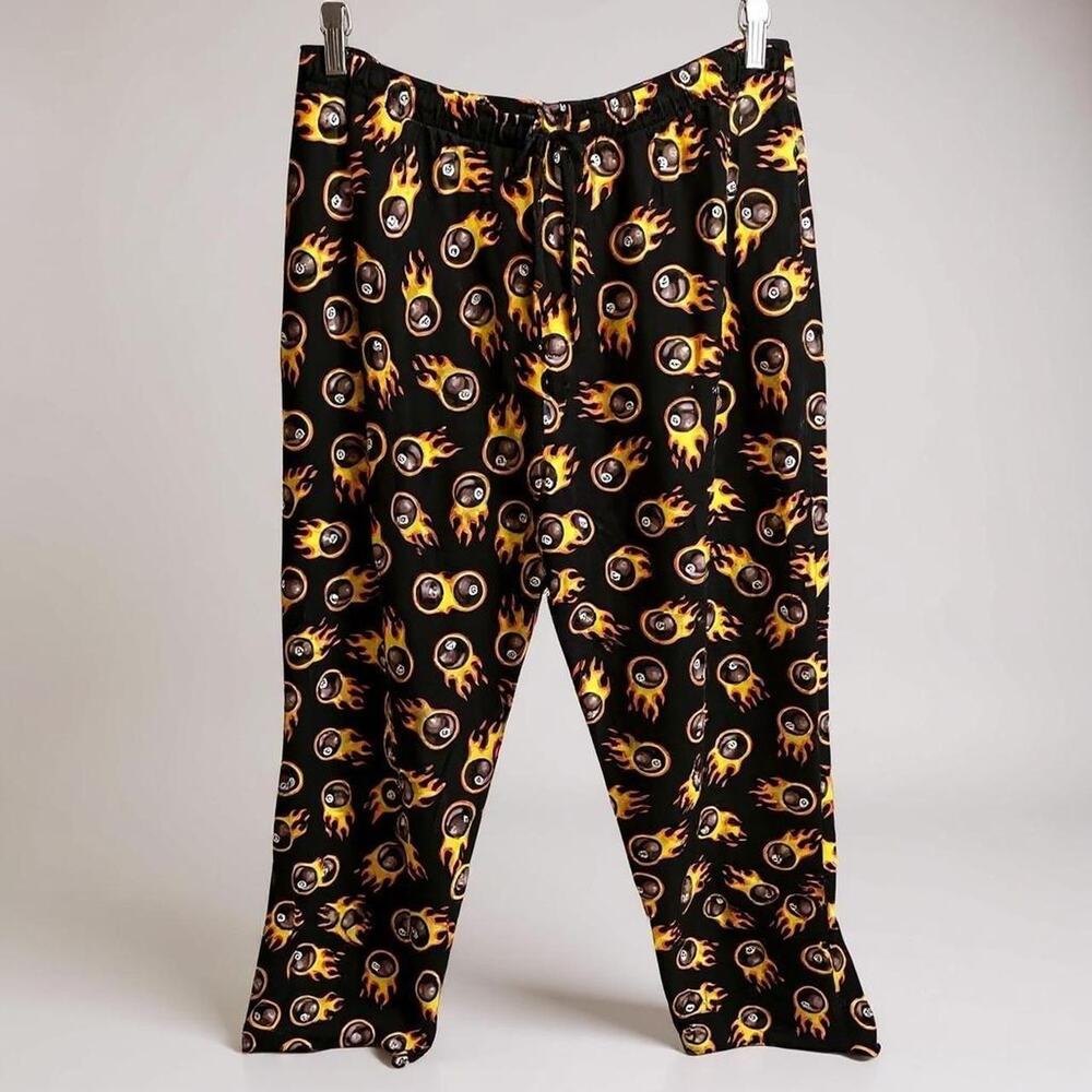 Flame 8-Ball Print Lounge Pants – Size XL (Unisex)